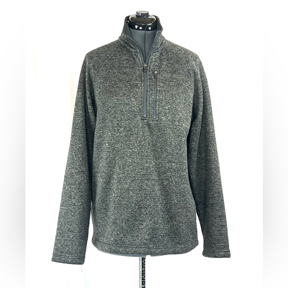 Eddie Bauer men’s charcoal, mock neck sweater M 901